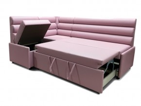 Угловой диван Призма Валики со спальным местом розовый в Тюмени - tyumen.magazinmebel.ru | фото - изображение 2